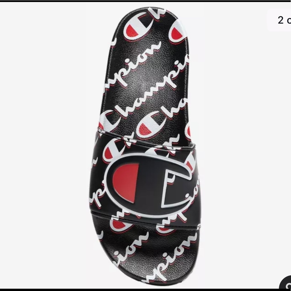 Champion Mens IPO Mega Script Slides - Black
